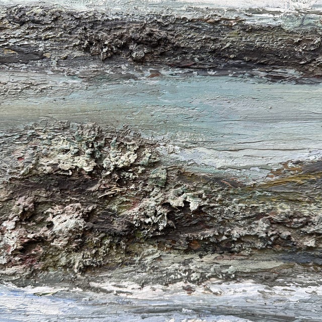 Black Ronald, Beach at Dusk, 1980s, Oil Painting on Canvas, Framed For Sale - Image 8 of 18