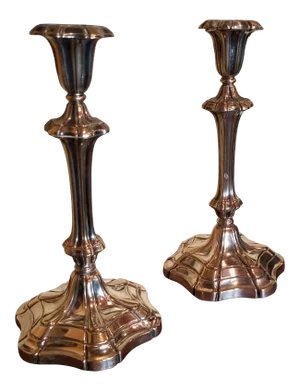 Antique Silver Plated Candlesticks