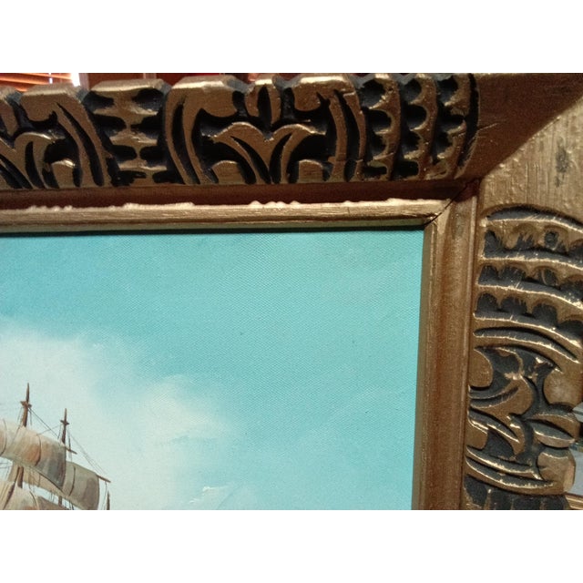 1970s 1970s C. Tyonk (Hawaiian Artist) Original Painting With Custom Frame For Sale - Image 5 of 5