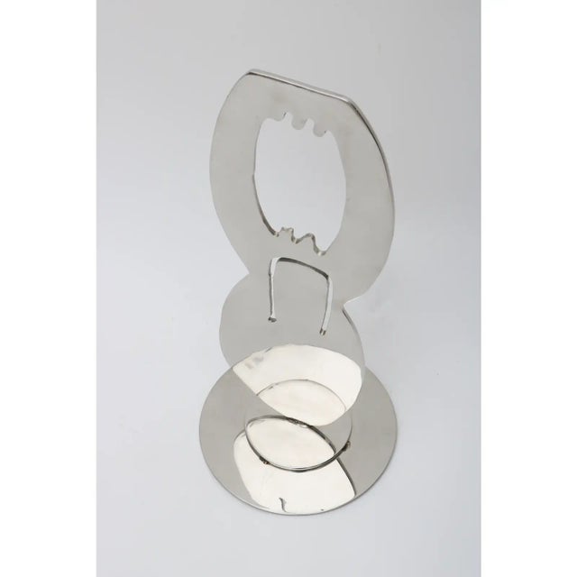 1970s Jack Schuyler Abstract Sculpture Polished Steel For Sale - Image 11 of 13