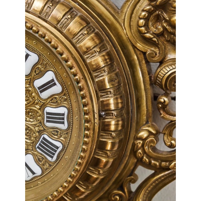 2000 - 2009 Baroque Style Wall Clock For Sale - Image 5 of 11