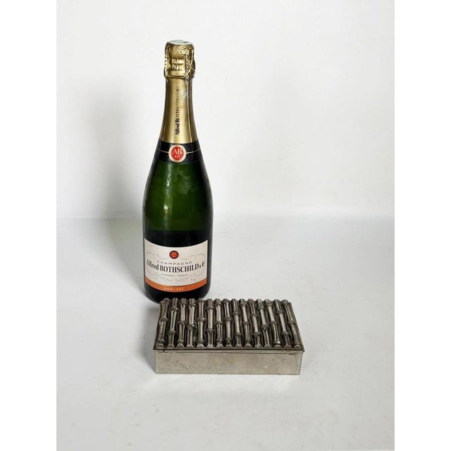Metal Box with Bamboo Motif in the style of Maria Pergay, France, 1970 For Sale - Image 4 of 10