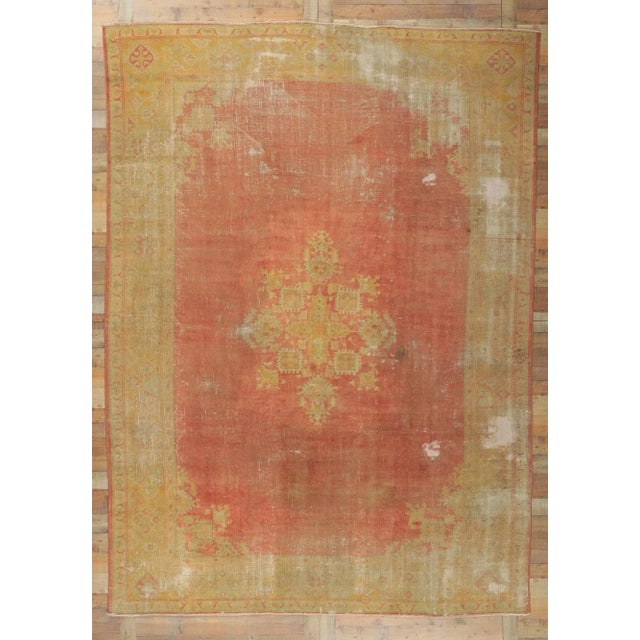 Antique Turkish Oushak Rug - 09'07 X 13'00 For Sale - Image 12 of 12