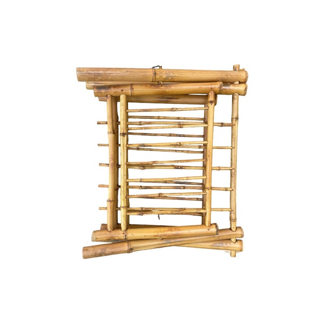 Vintage Bamboo Folding Magazine Holder For Sale In Miami - Image 6 of 7