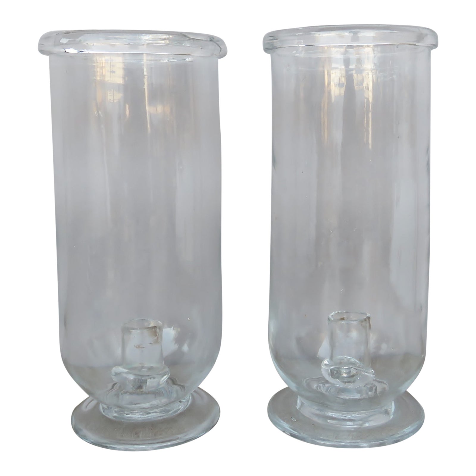 Vintage Tall Hurricane Candle Holders a Pair Chairish