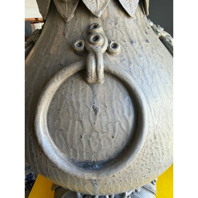 1980s Barry Dixon Large Foliage Urn Lamp For Sale In Los Angeles - Image 6 of 17