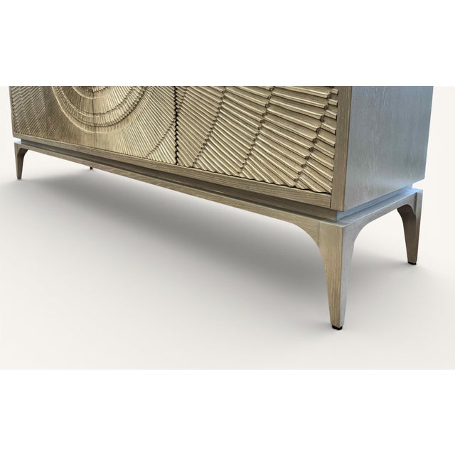 John Richard Organic Modern Cosmos Gray Oak Sideboard Credenza For Sale In Miami - Image 6 of 15