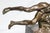 Vintage Art Nouveau Style Suspended Male Man Bronze Marble Statue Sculpture For Sale In New York - Image 6 of 14