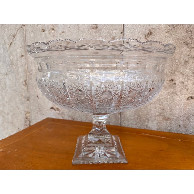 Bohemia Crystal Stand, 1890s For Sale - Image 5 of 5