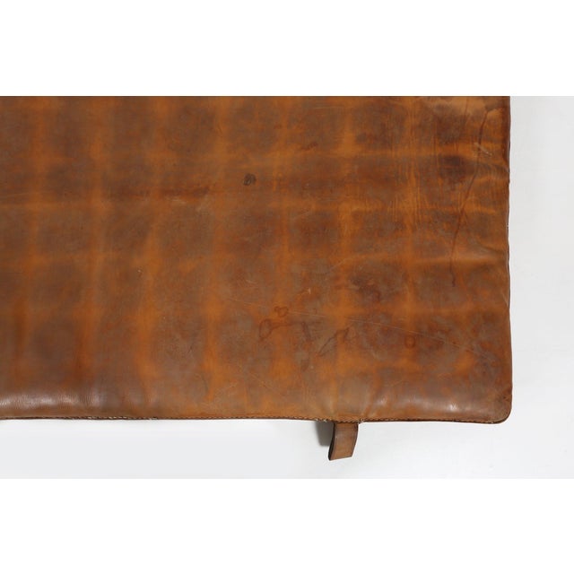 Animal Skin Vintage Thick Leather Gym Mat, 1930s For Sale - Image 7 of 12