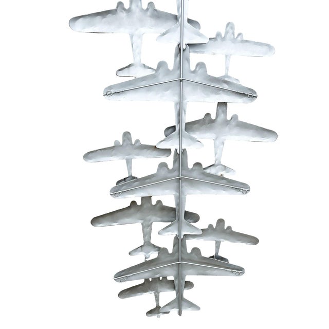 Postmodern Brush Steel Airplane Fighter Plane Wall Sculpture by Artisan House For Sale - Image 4 of 11
