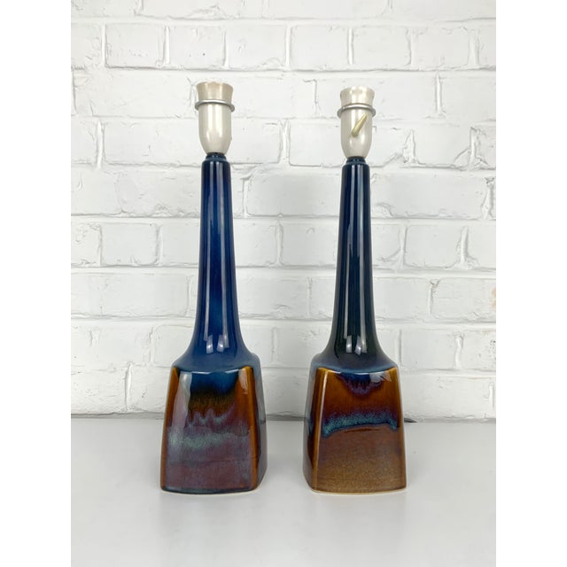 Ceramic Table Lamps from Søholm Stentoj, Denmark, 1960s, Set of 2 For Sale - Image 11 of 15