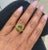 Early 21st Century 2.52 Carat Natural Peridot Sapphire Yellow Gold Cocktail Ring, Size 7 For Sale - Image 5 of 6