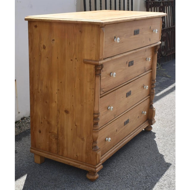 Pine Chest of Four Drawers, Hungary For Sale - Image 4 of 14