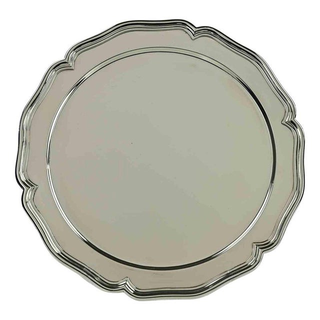 1970s Vintage Silver Plated Serving Plate, 1970s For Sale - Image 5 of 5