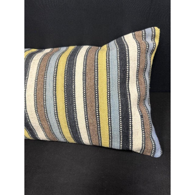 Turkish Hemp Pillow Cushion Natural Beige Brown Cushion Cover 14"x45" For Sale - Image 4 of 4
