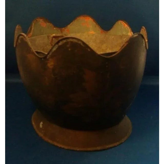 Traditional 19th Century French Tole Monteith Urn Planter For Sale - Image 3 of 11