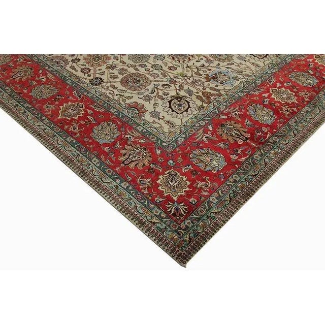 1960s 1960s Old Persian Tabriz Area Rug 12’0″ X 17’9″ For Sale - Image 5 of 12
