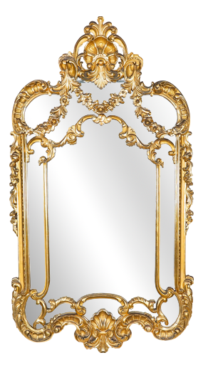 Antique English Giltwood Overmantel Mirror, 1800s