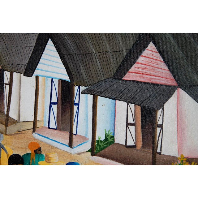 Mid-Century Modern Guverna R - Haitian - Acrylic on Canvas For Sale - Image 3 of 5