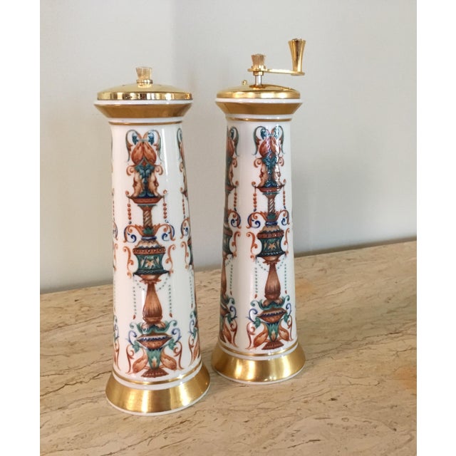 Porcelain Lenox Lido Salt & Pepper Mill Set A Pair Chairish