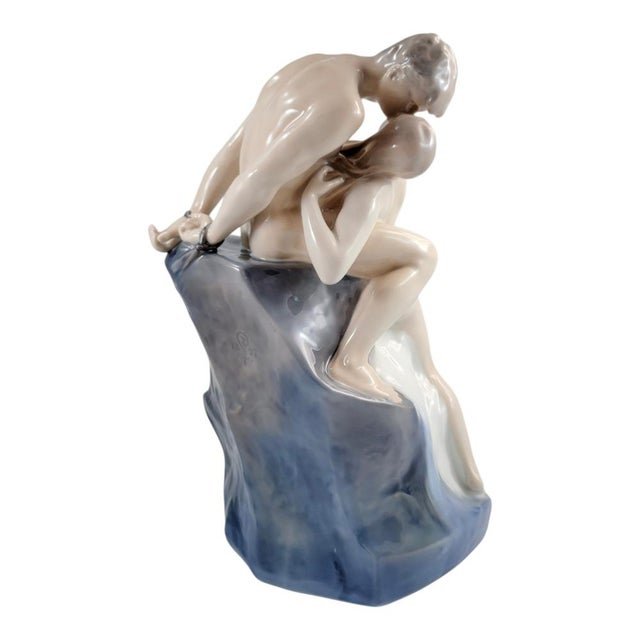 Nude Porcelain Wave and Rock Sculpture by Theodor Lundberg for Royal Copenhagen, Denmark, 1968 For Sale - Image 6 of 14