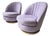 1970s Pair of Milo Baughman Clam Shell Swivel Chairs in Lilac For Sale