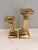 20th Century MCM Polished Brass Candle Holders - A Pair For Sale - Image 9 of 10