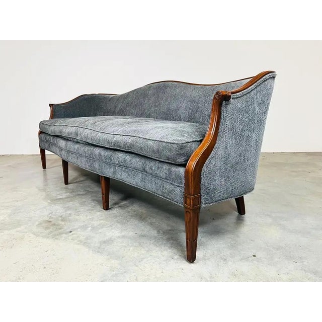Gray Chippendale-Inspired Serpentine Camelback Sofa by Hickory Chair For Sale - Image 8 of 14