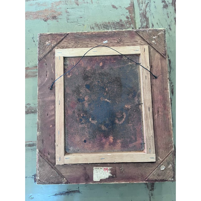 Vintage Signed Enamel on Copper Street Scene Painting by Mingolla For Sale In West Palm - Image 6 of 6