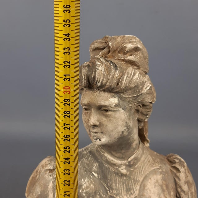 Ancient Kaolin Sculpture by A. Bordeaux, 1800s For Sale - Image 13 of 14