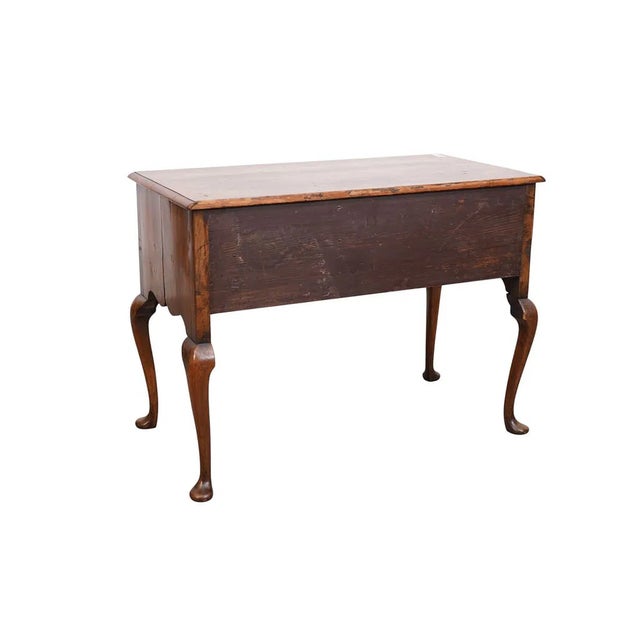 Antique Burr Walnut Queen Anne Style Ladies Writing Desk For Sale - Image 4 of 6