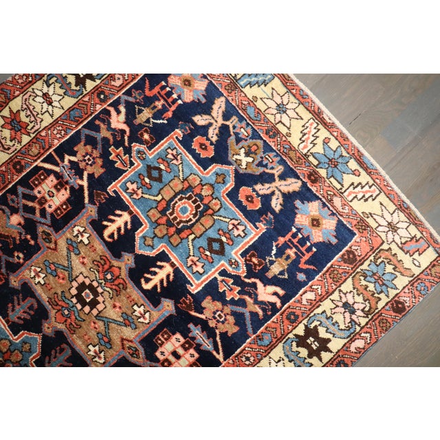 Antique Zabihi Collection Persian Heriz Small Rug - 3'2" x 4'2" For Sale In New York - Image 6 of 10
