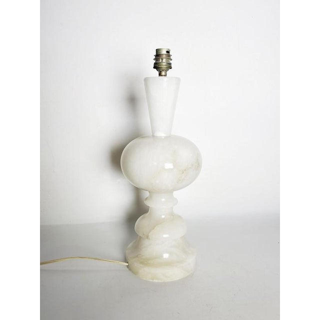 Alabaster Table Lamp, France, 1980s For Sale - Image 12 of 17