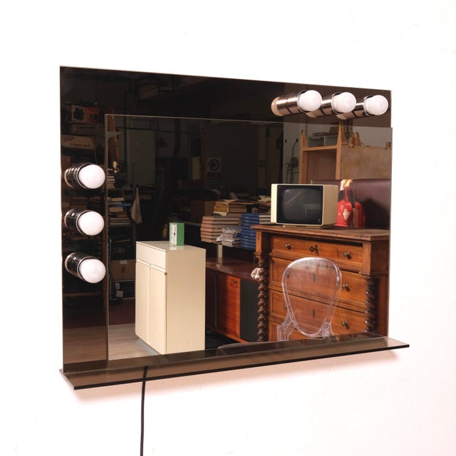 Vintage Bathroom Mirror with Lights, 1960s For Sale - Image 10 of 18