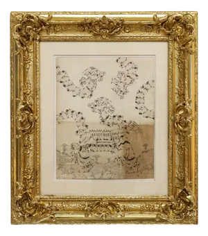 Pablo Dalas, Serpentes Nanuscanis, 2021, Mixed Media on Paper, Framed