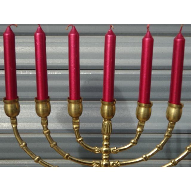 Seven-Branch Candleholder in Gilded Brass by Wainberg, 1960s For Sale - Image 4 of 18