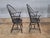 American Late 20th Century Pair of d.r. Dimes Sack Back Windsor Arm Chairs Bench Made Black Crackle Finish For Sale - Image 3 of 8