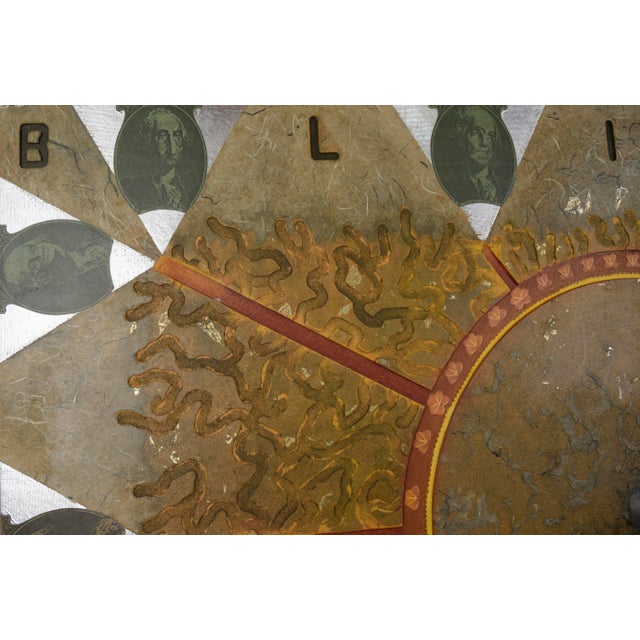"Blind Spot" Abstract Relief Sculpture Carved sculpture and painting by Mickey "Kano" Kane (American, 20th century). This...