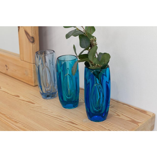 Mid-Century Glass Vases by Rudolf Schrötter for Sklo Union, 1950s. Set of 3 For Sale - Image 18 of 18