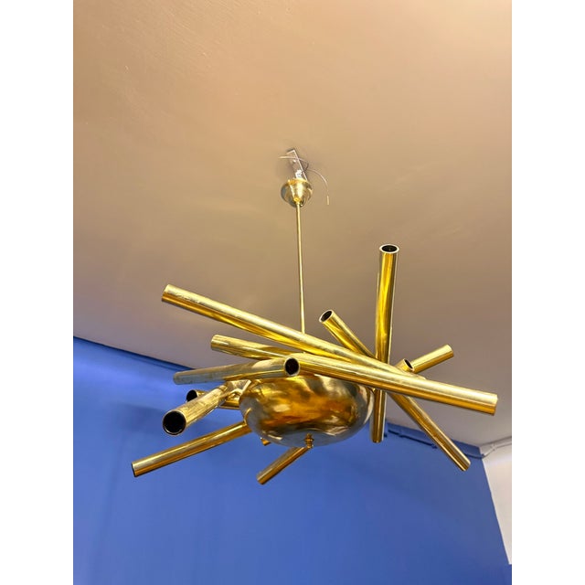 Mid-Century Modern Vintage Space Age Sputnik Ceiling Lamp from Stilnovo, 1950s For Sale - Image 3 of 7