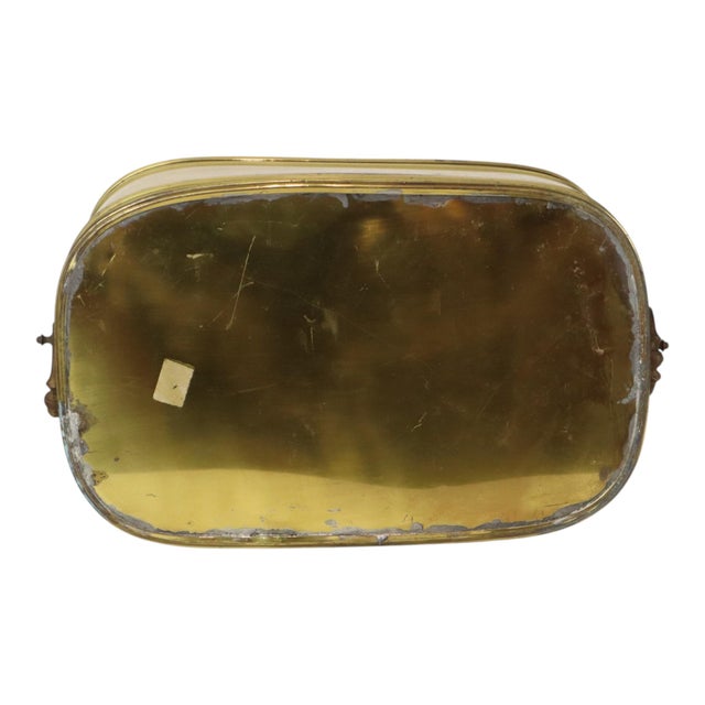Large Vintage Oval Brass Planter For Sale - Image 12 of 16