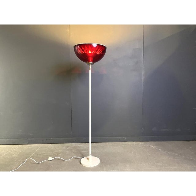 Red Vintage Italian Floor Lamp, 1960s For Sale - Image 8 of 14