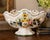 Authentic Bassano, Italy hand-painted majolica centerpiece bowl imported by Flora Fenton. This large scalloped pedestal...