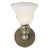 Chapman & Myers for Visual Comfort Signature Boston Functional Single Light in Antique Nickel with White Glass For Sale