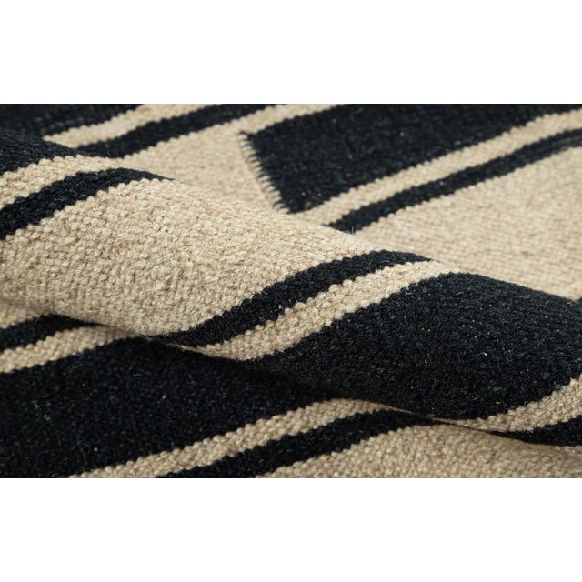 Nakul Lines Natural 9' X 12' Area Rug For Sale - Image 4 of 8