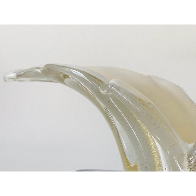 1950’s Barovier & Toso Gold Aventurine Glass Flared Bowl For Sale - Image 9 of 12