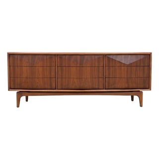 Mid Century Diamond Front Dresser For Sale