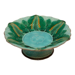 19th Century Wedgewood Majolica Cauliflower Compote For Sale