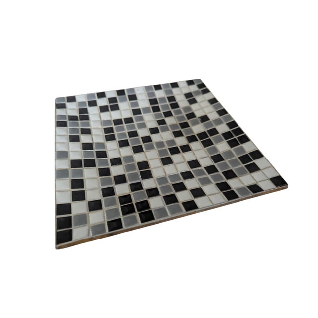 Black Mid Century Modern Tiled Catchall Dish For Sale - Image 8 of 13
